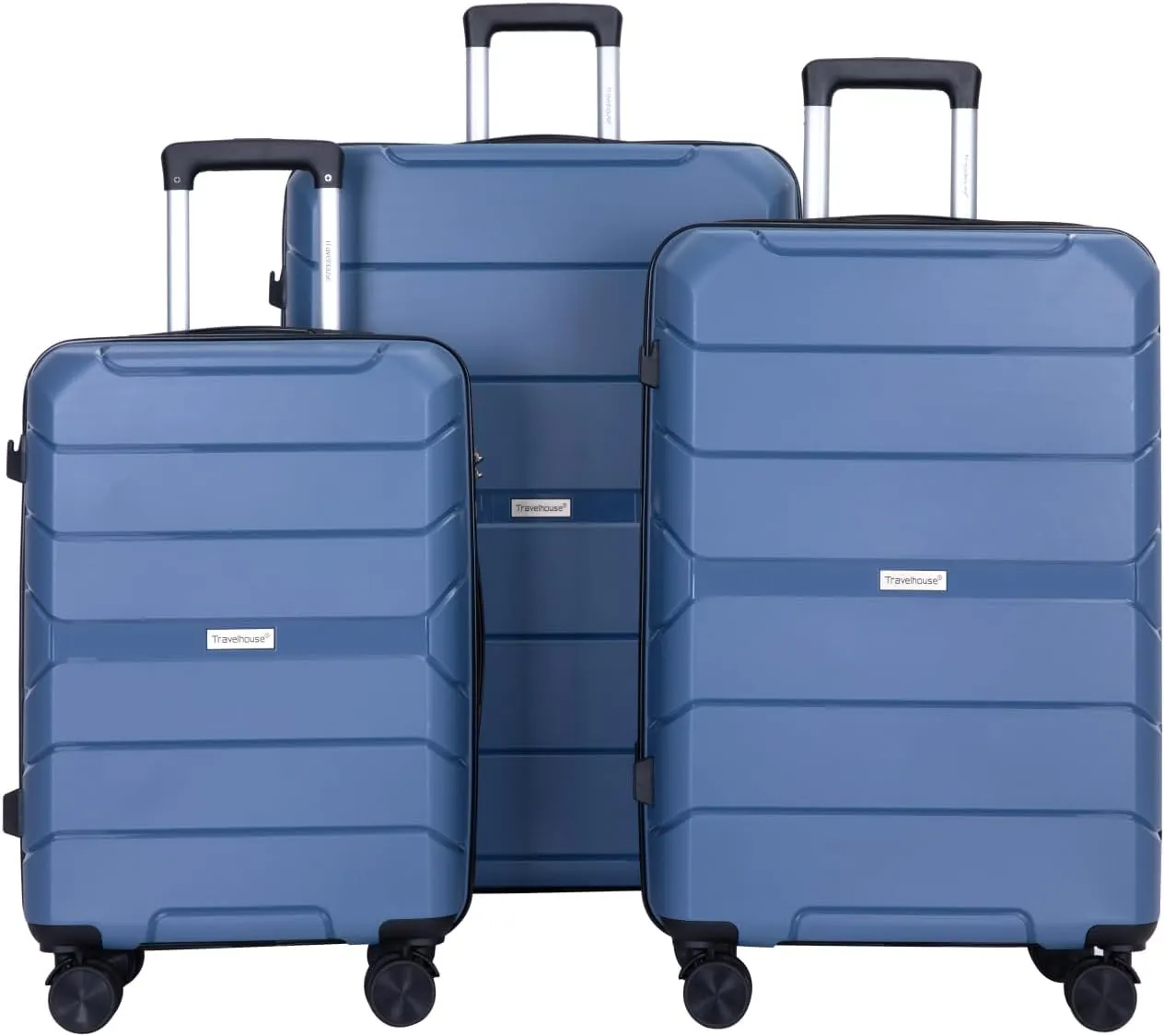 Hardshell Luggage Set, Spinner Wheels, Polypropylene, 3-Piece (20/24/28) - Blue