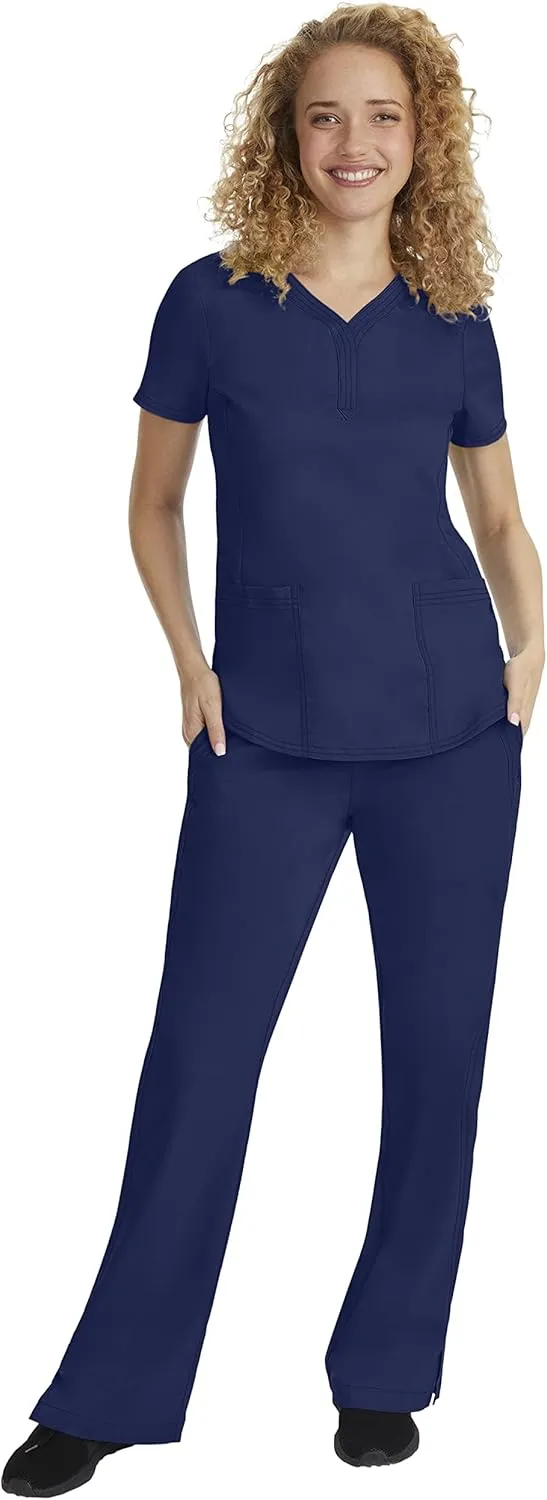 Healing Hands Taylor Women's Pants Mid Rise with 2 Pockets & Back Elastic Waistband Plus Size 9095