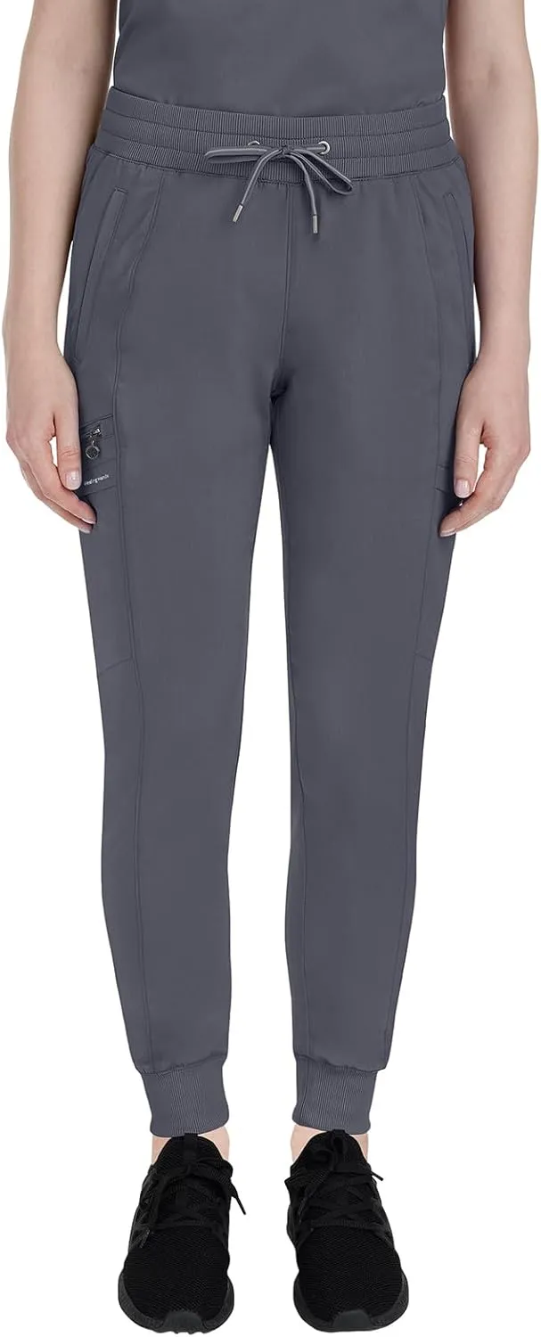Healing Hands Women's Jogger Scrub Pant 7 Pockets Elastic Drawstring, with Moisture Wicking & 2-Way Stretch Technology - 9244