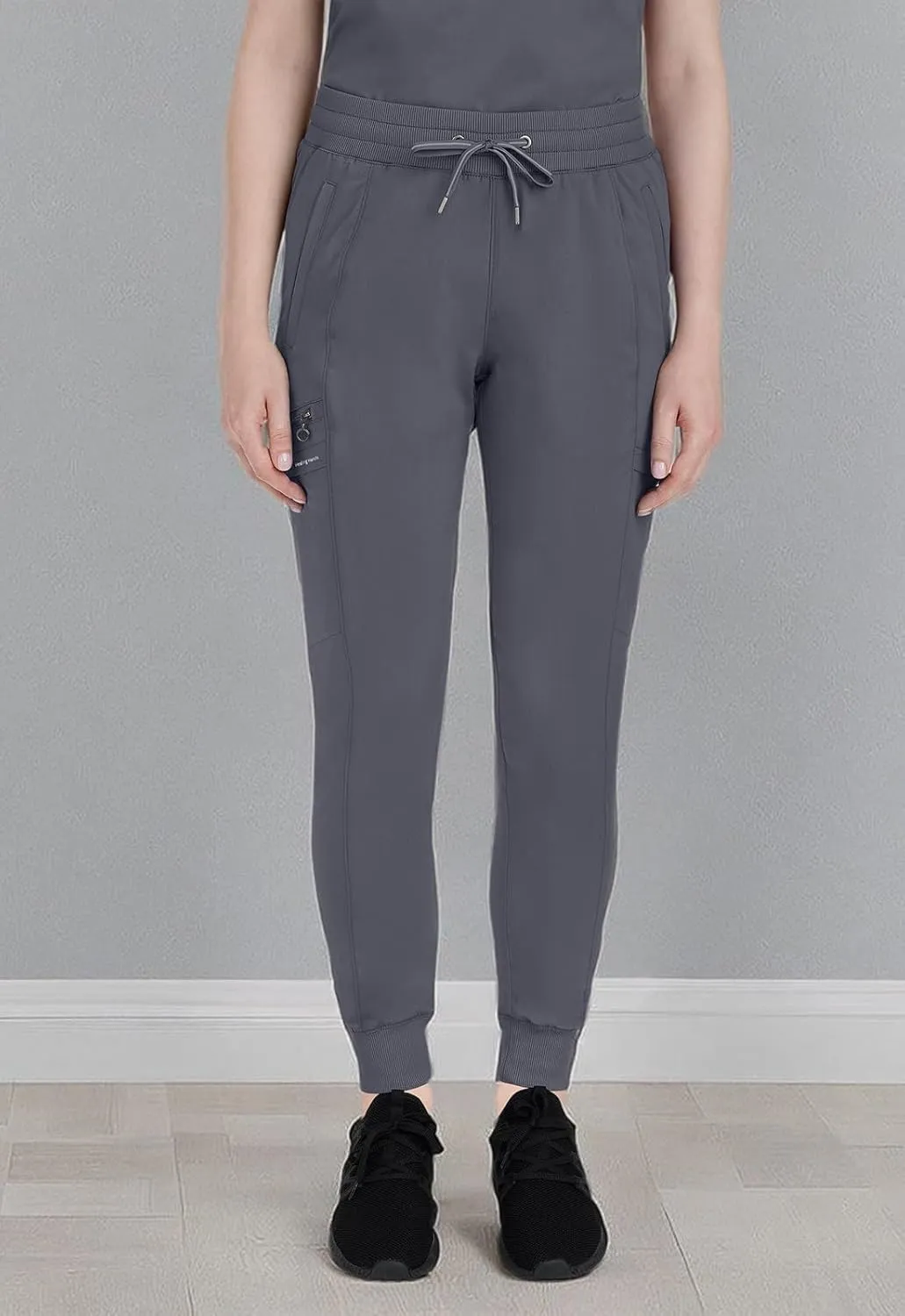 Healing Hands Women's Jogger Scrub Pant 7 Pockets Elastic Drawstring, with Moisture Wicking & 2-Way Stretch Technology - 9244
