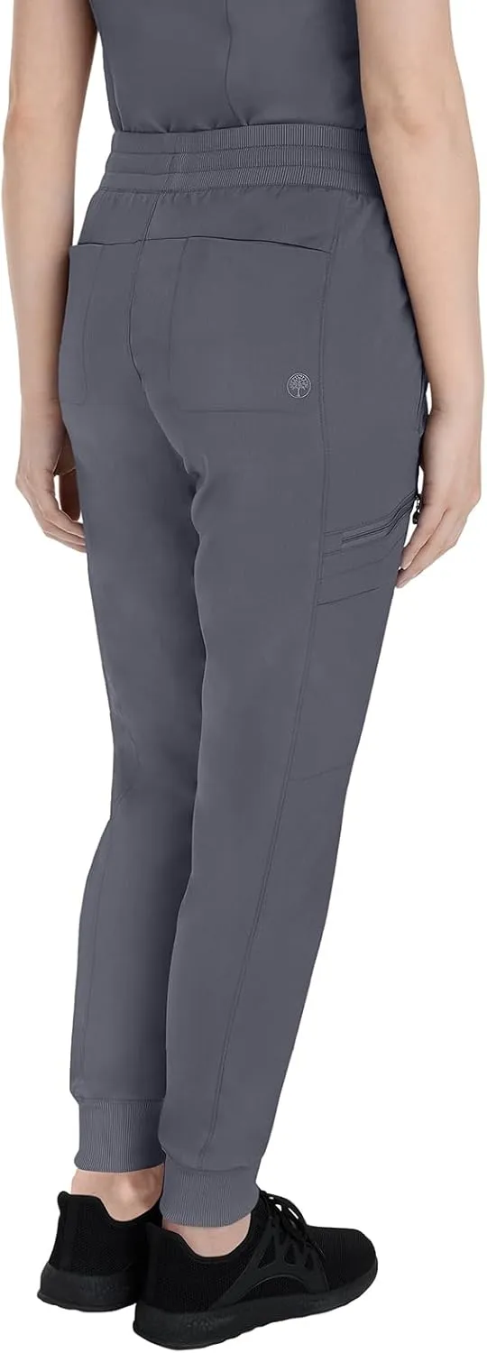 Healing Hands Women's Jogger Scrub Pant 7 Pockets Elastic Drawstring, with Moisture Wicking & 2-Way Stretch Technology - 9244