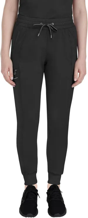 Healing Hands Women's Jogger Scrub Pant 7 Pockets Elastic Drawstring, with Moisture Wicking & 2-Way Stretch Technology - 9244