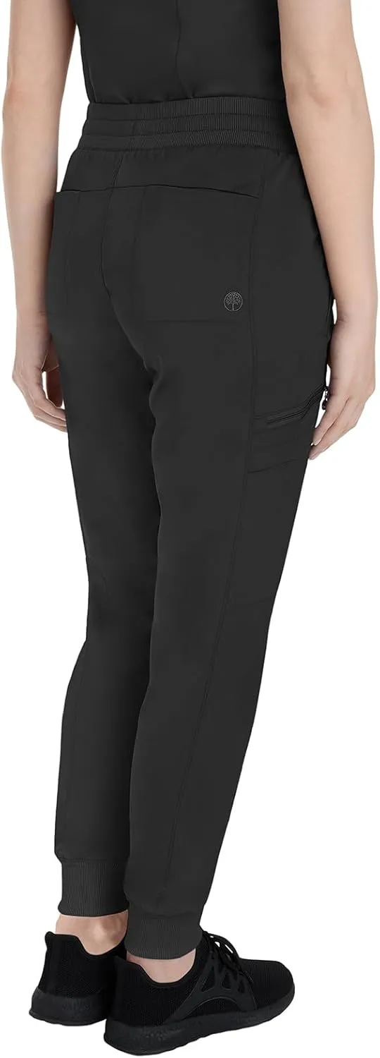 Healing Hands Women's Jogger Scrub Pant 7 Pockets Elastic Drawstring, with Moisture Wicking & 2-Way Stretch Technology - 9244