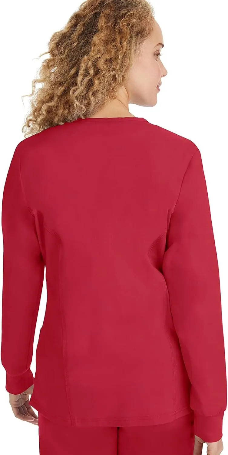 Healing Hands Women's Snap Front Scrub Jacket Daisy 2-Way Stretch Uniform 5063