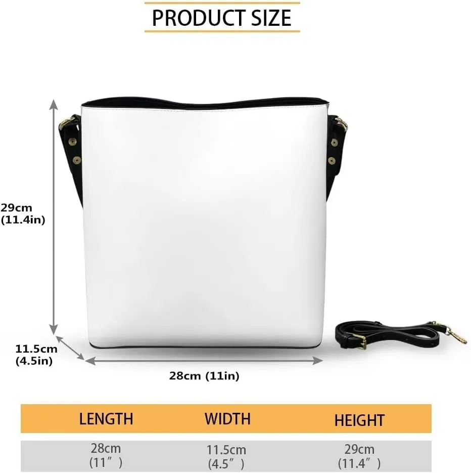 HUGS IDEA Bucket Bag for Women Leather Hobo Bag Crossbody Purse for Work Car Key Bag for Travel Portable