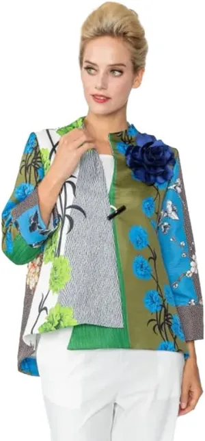 IC Collection Mixed-Media Asian Flair with Flower Jacket