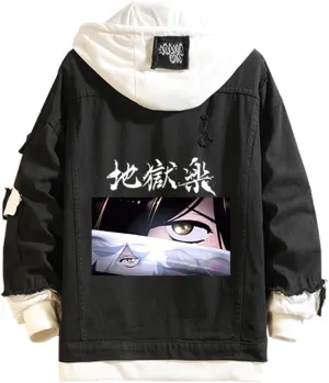 ISaikoy Anime Hells Paradise JigokuRaku Denim Jacket Long Sleeve Jeans Sweatshirt Sweater Hoodie