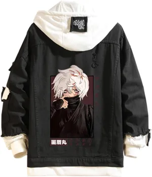 ISaikoy Anime Hells Paradise JigokuRaku Denim Jacket Long Sleeve Jeans Sweatshirt Sweater Hoodie