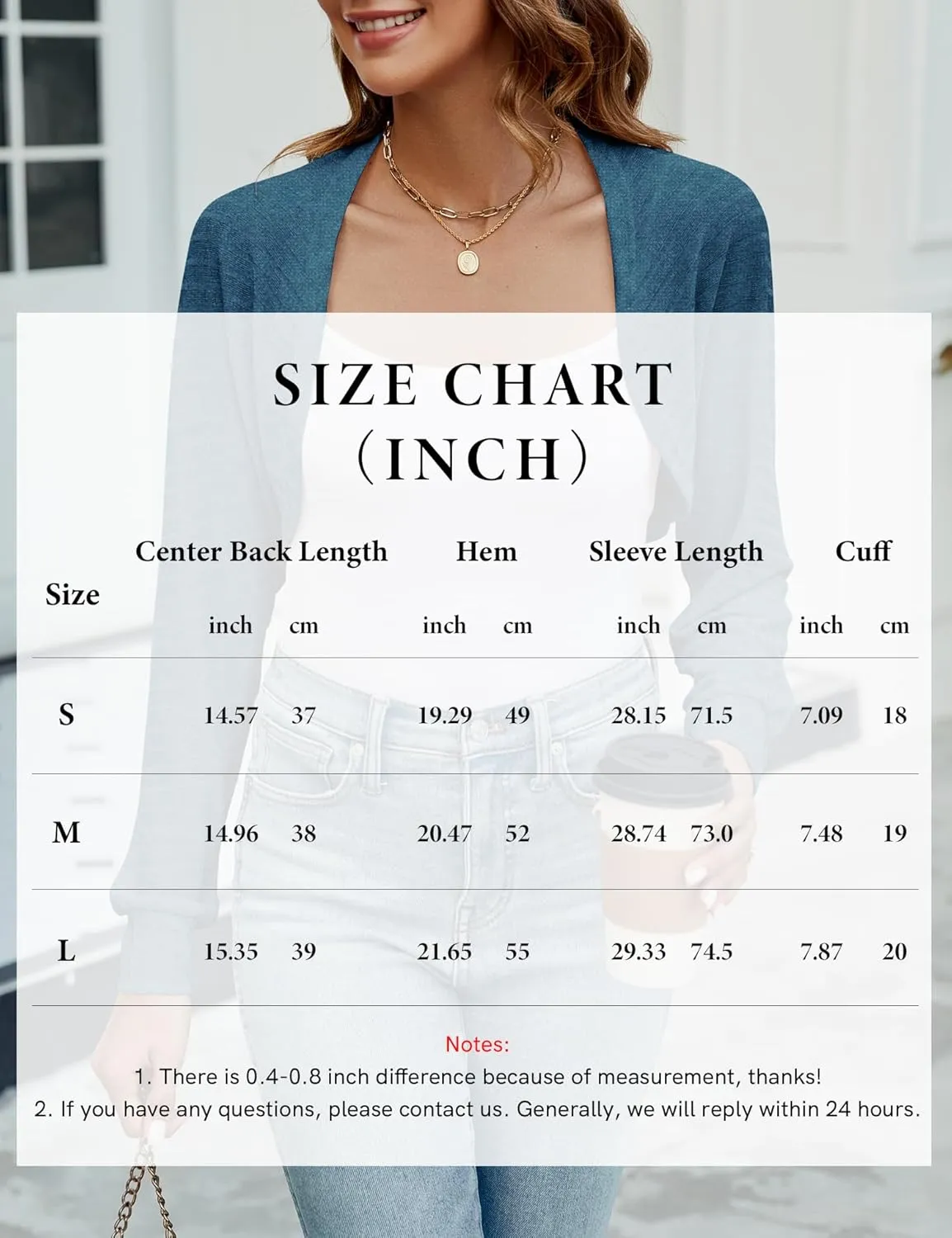 Ivicoer Women's Cardigan Bolero Shrugs for Evening Dress Long Sleeve Lightweight Cropped Open Front Casual Knit Top