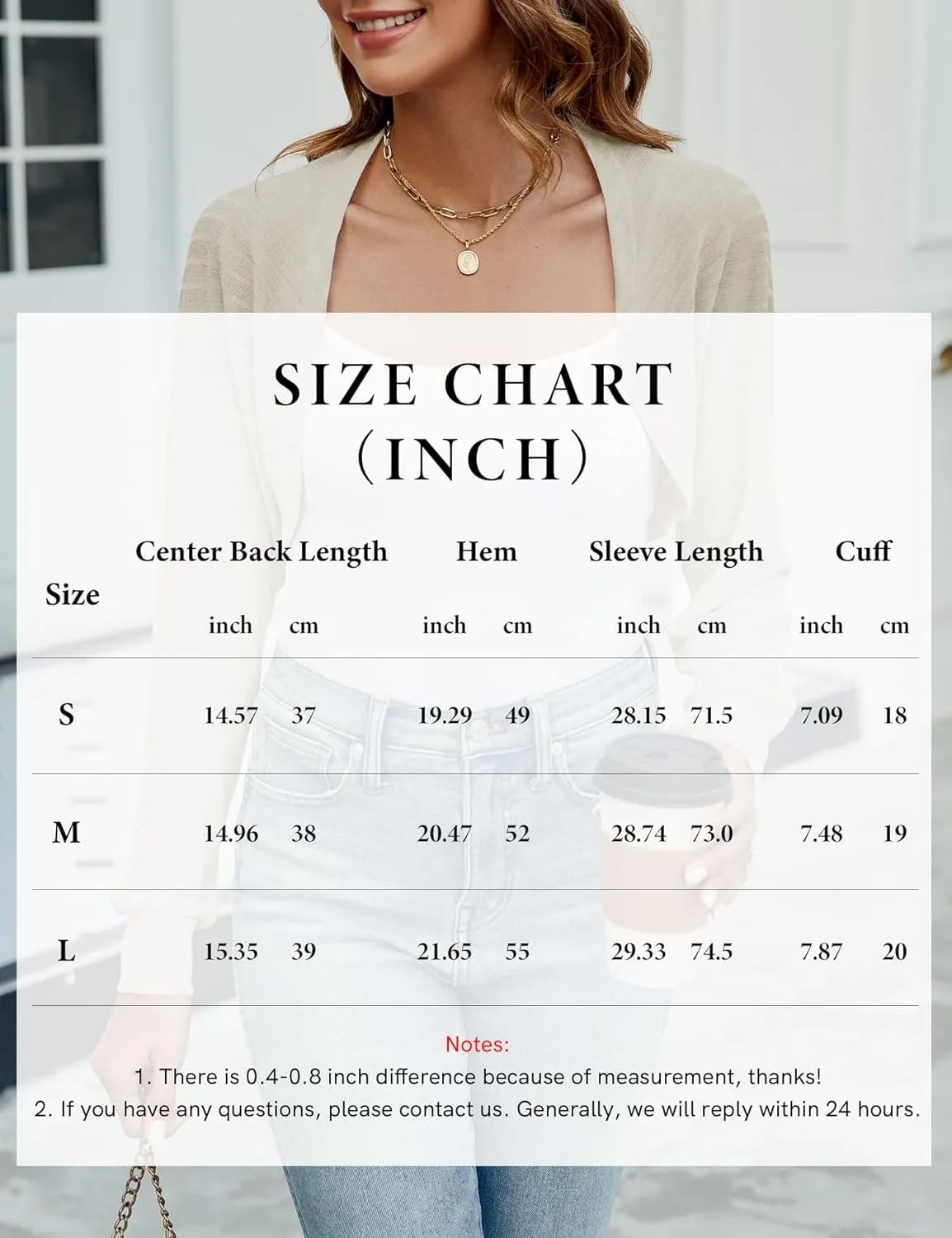 Ivicoer Women's Cardigan Bolero Shrugs for Evening Dress Long Sleeve Lightweight Cropped Open Front Casual Knit Top