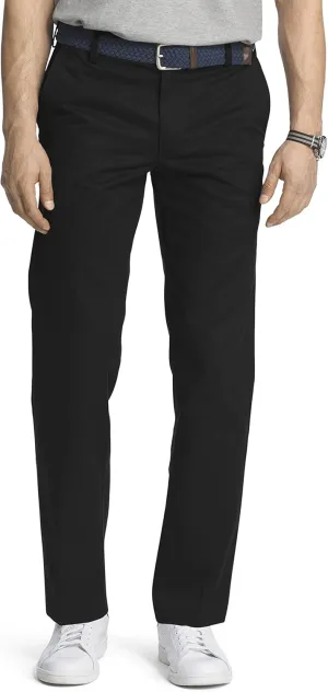 IZOD Men's Heritage Chino Slim Fit Flat Front Pant 33x34 Black
