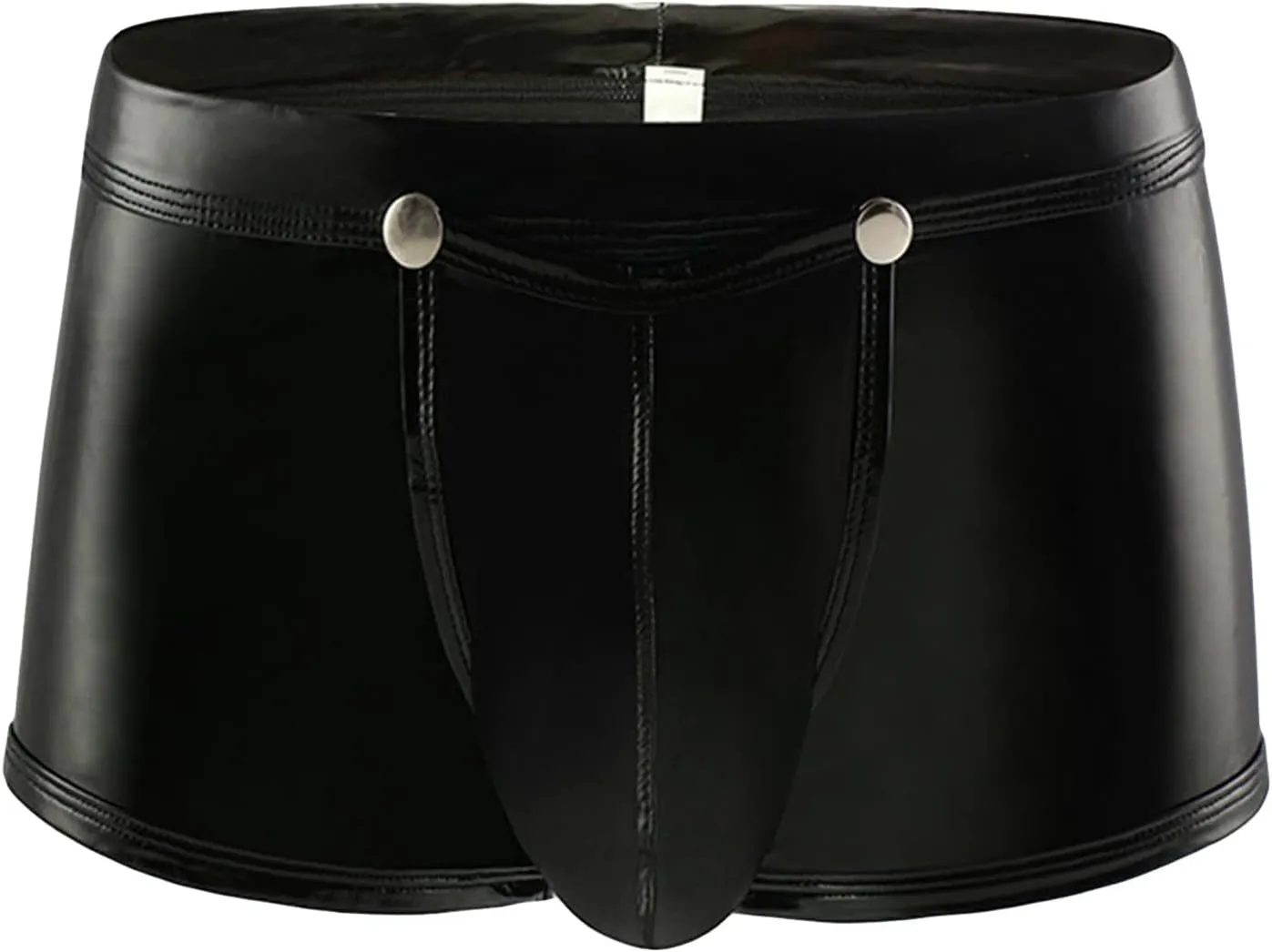 JEShifangjiusu Men'S Sexy Leather Swim Underwear Briefs Stretchy Board Shorts Swimsuit Bottom Fashion Pouch G-String Thongs