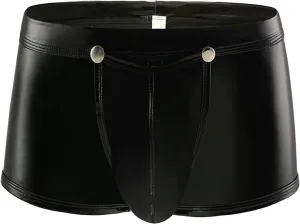 JEShifangjiusu Men'S Sexy Leather Swim Underwear Briefs Stretchy Board Shorts Swimsuit Bottom Fashion Pouch G-String Thongs