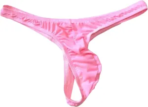 JEShifangjiusu Men'S Sexy Low Rise Bulge Thong Swim Briefs Bikini Sport Swimsuit Lingerie Mesh Pouch G-String Underwear