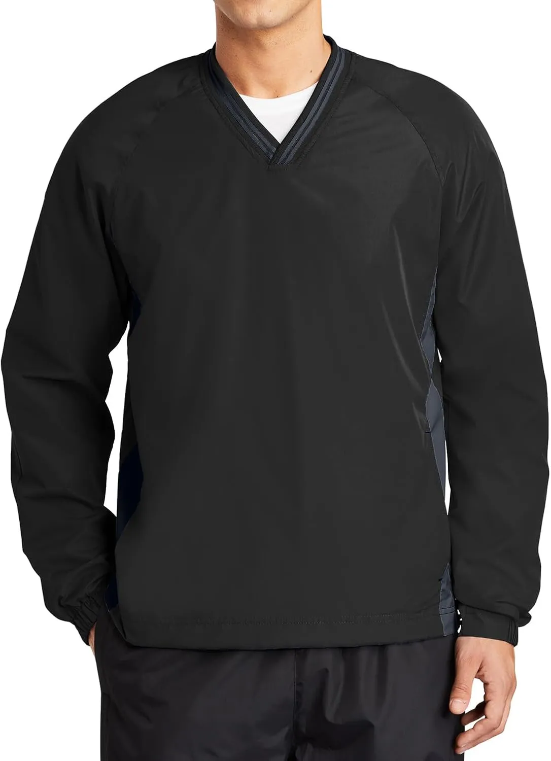Joe's USA Men's Athletic V-Neck Raglan Wind Shirts in Regular & Big Sizes - XS-6XL