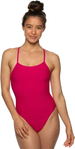 JOLYN Brandon Fixed Back Women's Athletic One Piece Swimsuit for Competitive Swimming, Lifeguarding, Medium-Full Coverage