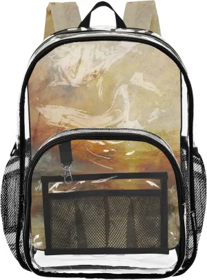 Kids Backpack Boys Girls J. M. W. Turner Painting Slave Ship Women Clear Backpack Cute Clear School Shoulder Bag