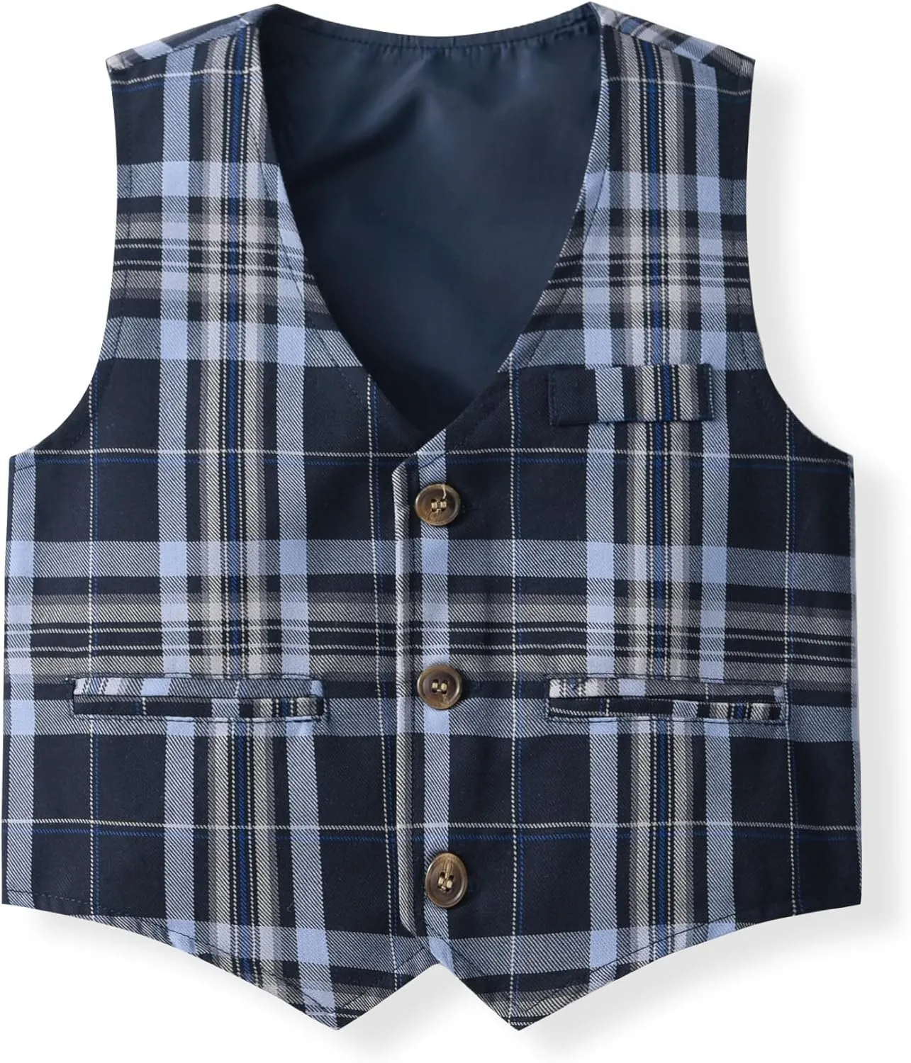 Kimocat Boys 3Pcs Clothing Sets Elegant Long Sleeve Shirts   Vest with Flower Pants Party Suit
