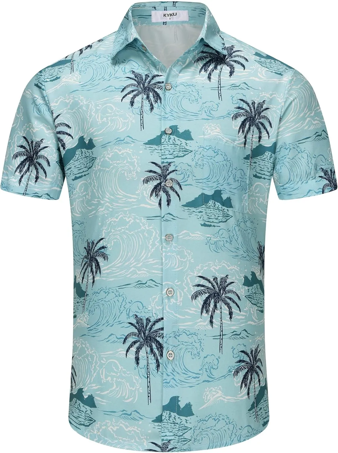 KYKU Hawaiian Shirt for Men - Funny Vacation Tropical Beach Shirts Short Sleeve Button Down Summer Clothes with Pockets