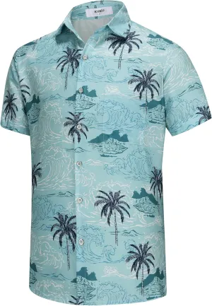 KYKU Hawaiian Shirt for Men - Funny Vacation Tropical Beach Shirts Short Sleeve Button Down Summer Clothes with Pockets