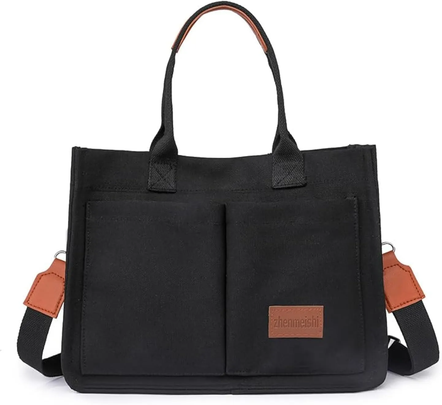 Large Canvas Tote Bag for Women, Computer Bags for Laptops for Women, Multiple Pockets Are Suitable for Work