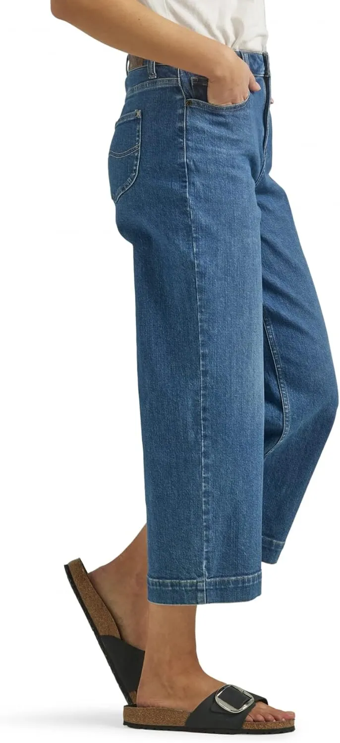 Lee Women's Legendary High Rise Wide Leg Crop Jean