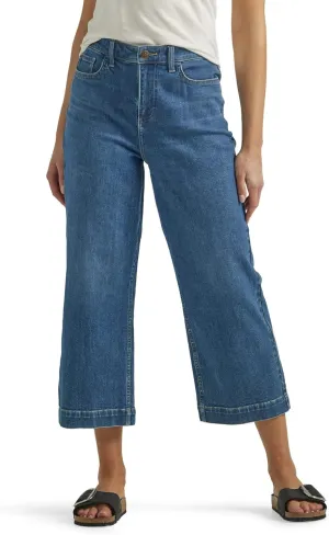 Lee Women's Legendary High Rise Wide Leg Crop Jean