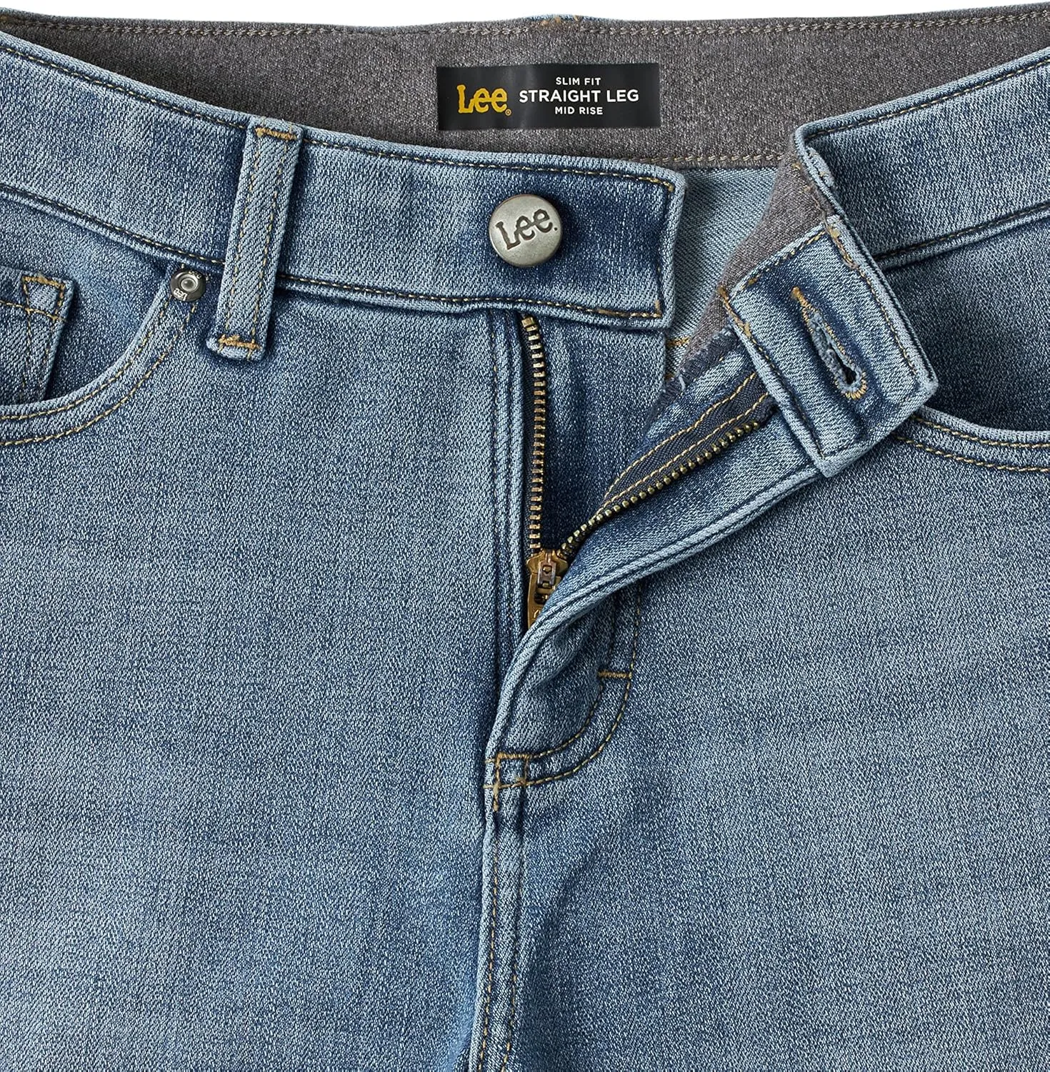 Lee Women's Ultra Lux Mid Rise Slim Fit Straight Leg Jean