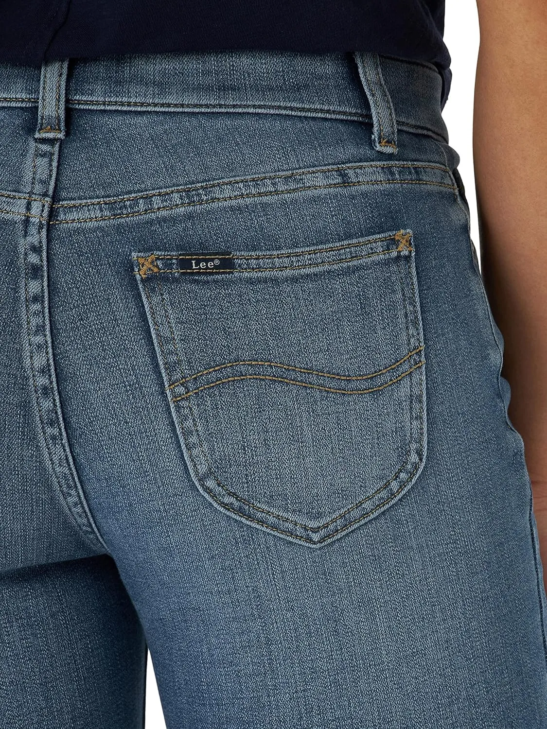 Lee Women's Ultra Lux Mid Rise Slim Fit Straight Leg Jean