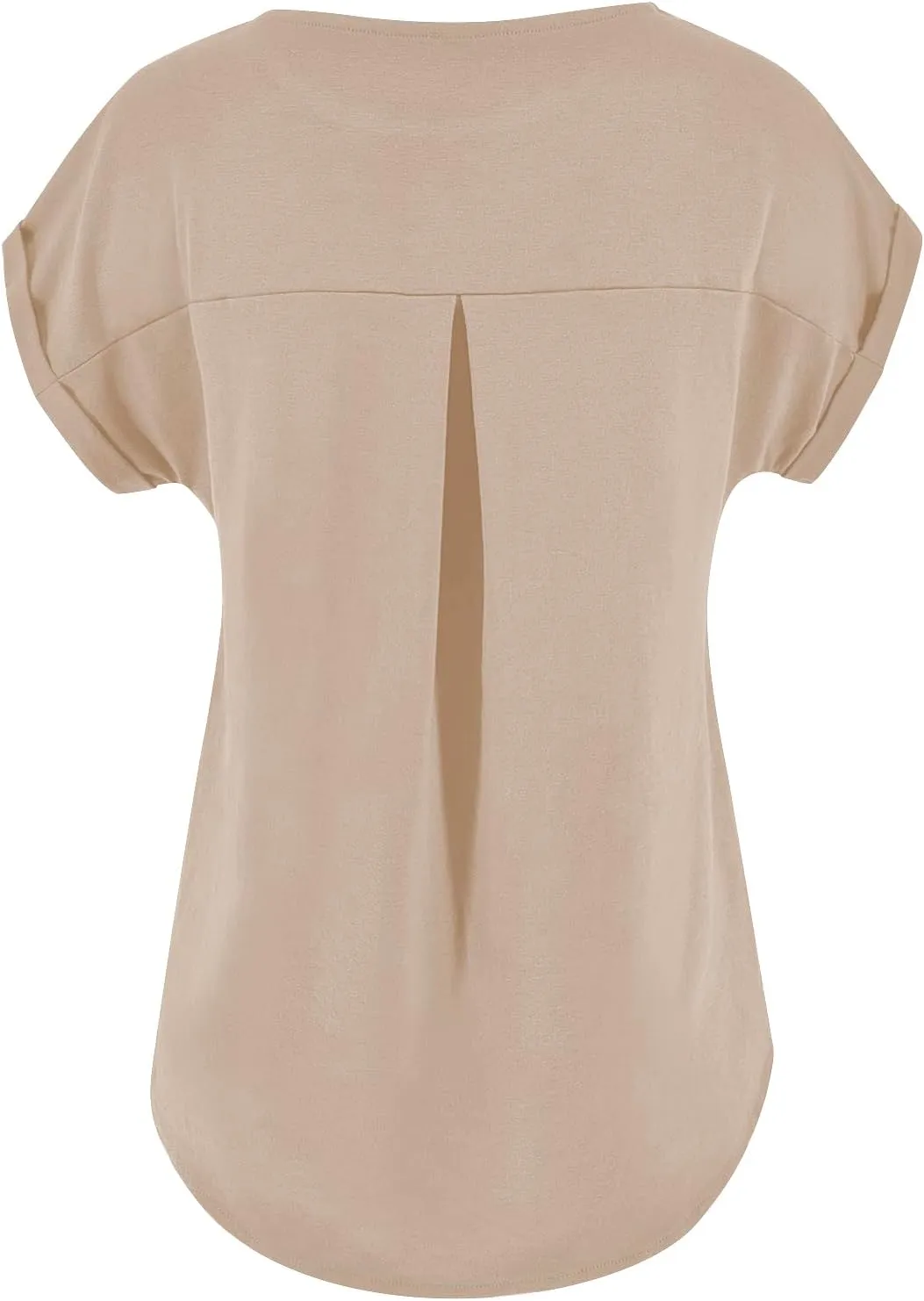 Limerose Women's Short Sleeve Tops Crew Neck Side Button Shirts Casual Loose Fit T-Shirt