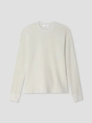 Long Sleeve Waffle Crew Tee - Ash