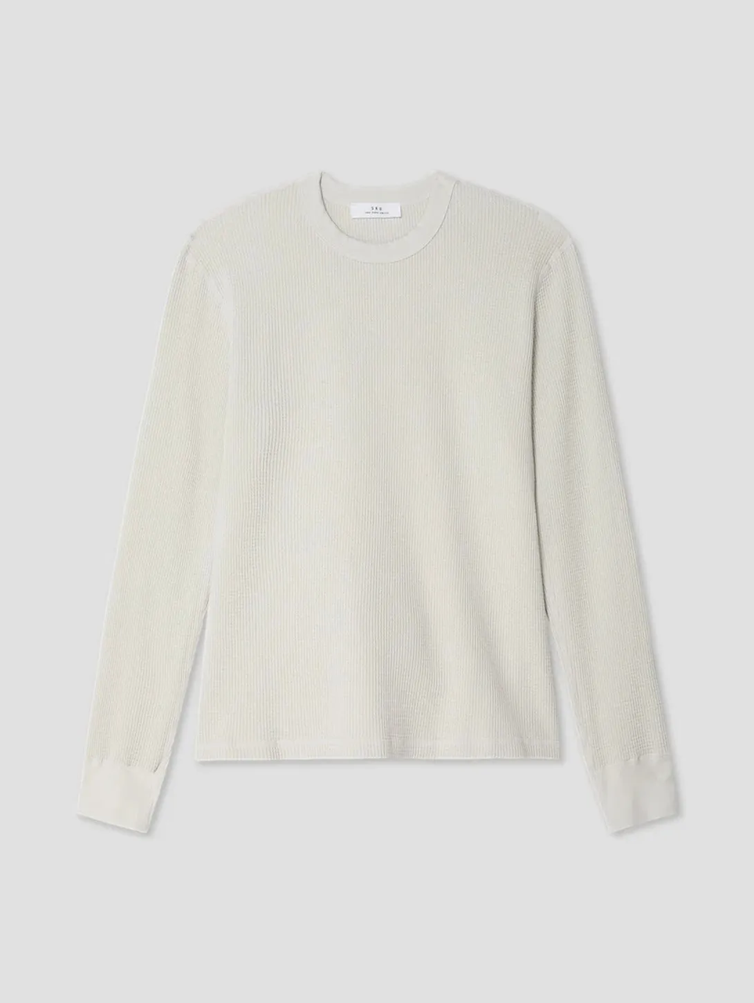 Long Sleeve Waffle Crew Tee - Ash