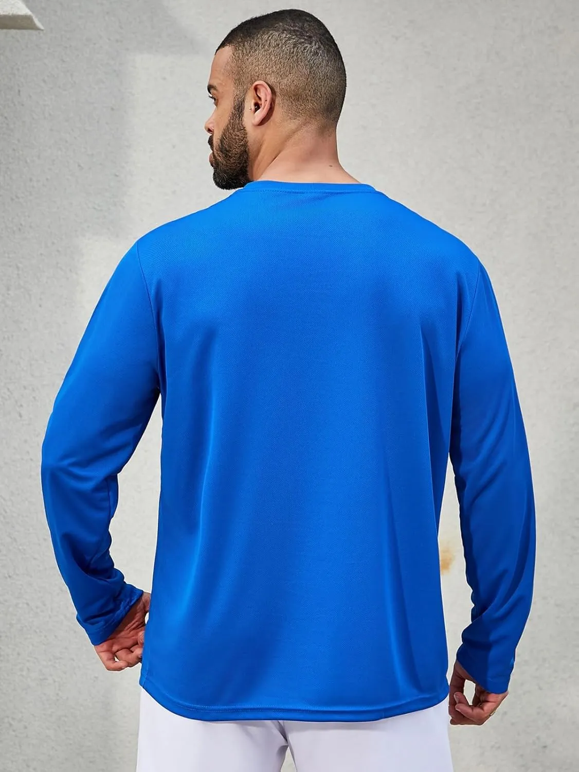 Men UPF 50  Sun Protection Hoodie Long Sleeve T Shirts Pack Quick Dry Shirt for Athletic Running Activewear Workout