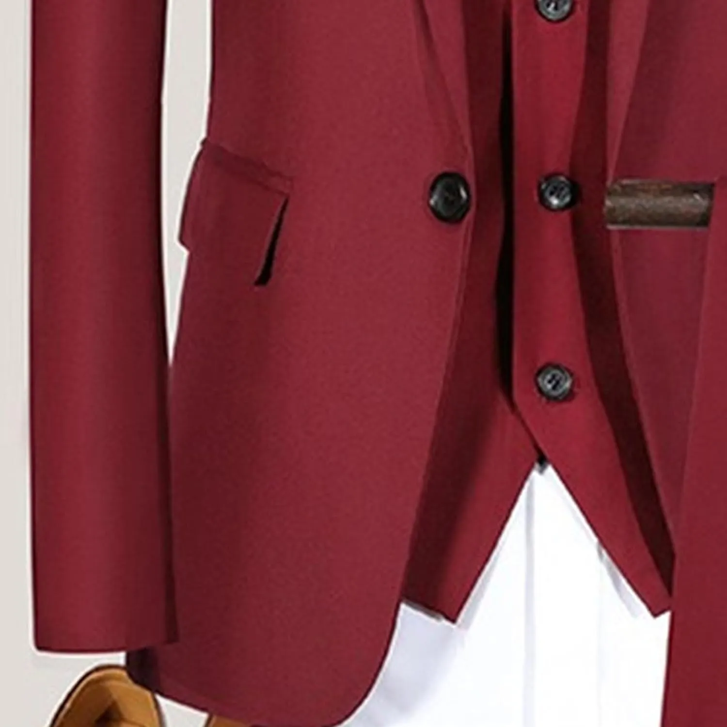 Men's 3 Piece Plaid Suit Check Single Breasted One Button Blazer Set Vintage Formal Dress Party Jacket Vest Pants