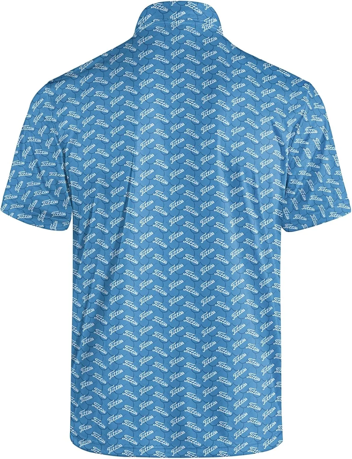 Men's Funny Golf Polo Shirts Quick-Dry Moisture Wicking Humorous Print Short Sleeve Shirt for Golf, Work & Summer