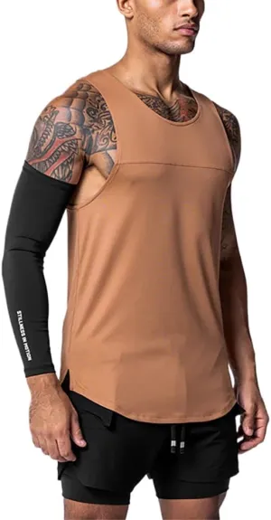 Men's Muscle Shirts Sleeveless Quick Dry Tank Tops A-Back Vests for Men