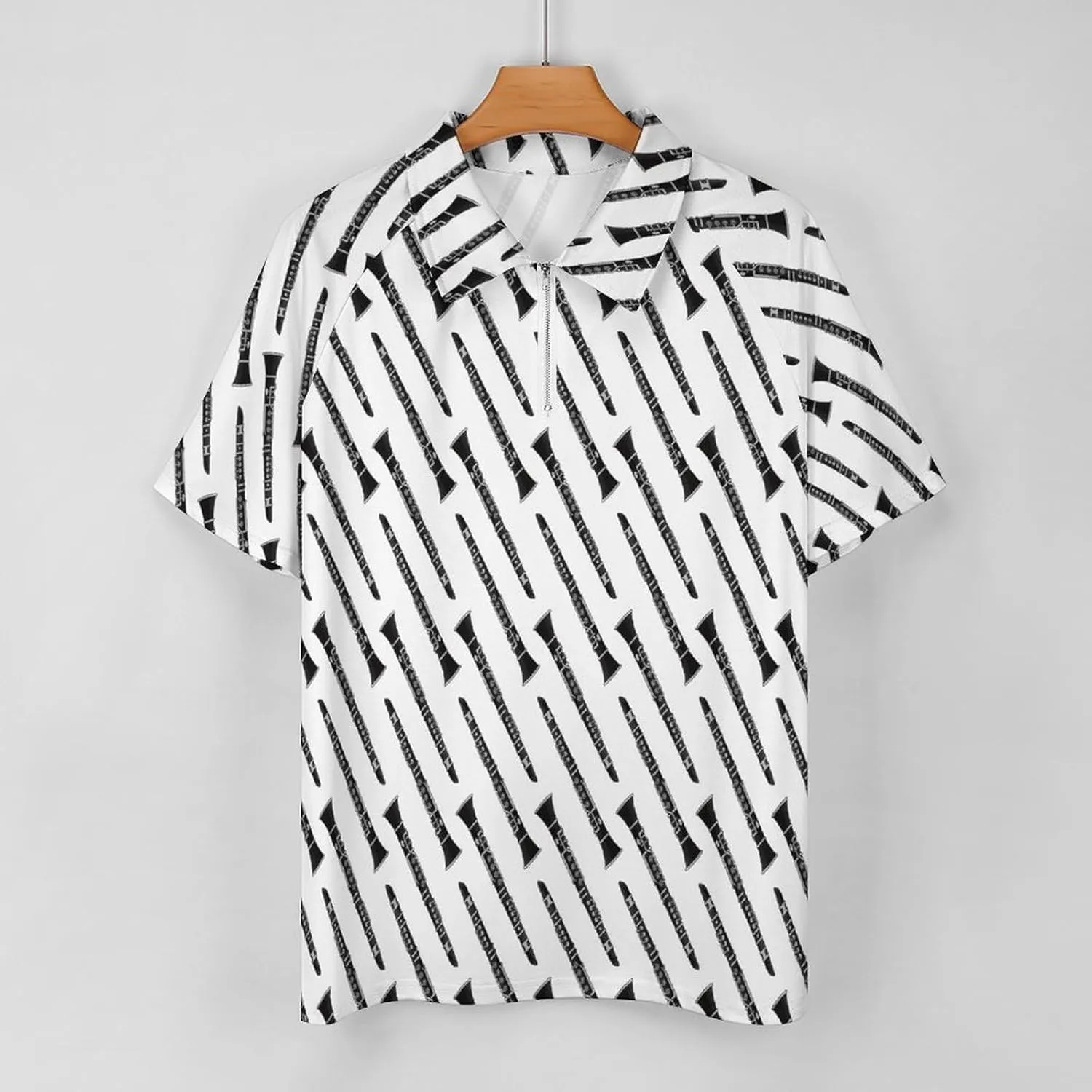 Men's Short Sleeve Casual Polo Shirt Summer Zip Polo Tracksuit for Men S-3XL