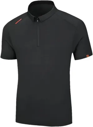 Men's Short Sleeves Quarter Zip Shirts Summer Quick Dry Sport T Shirt Plus Size Casual Tops