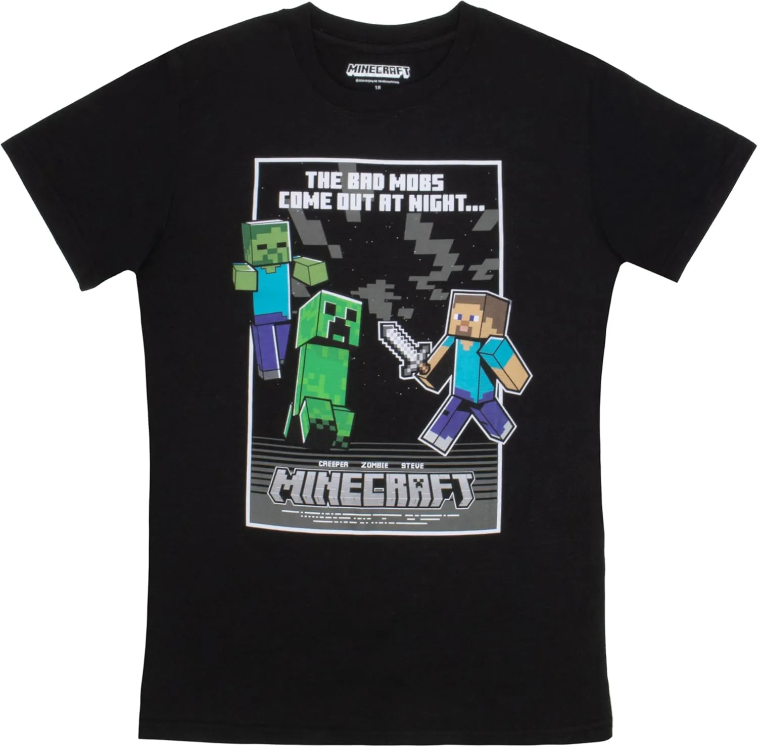 Minecraft Boys Short Sleeve Regular Fit