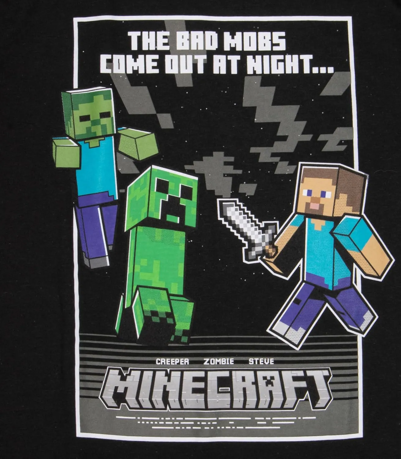 Minecraft Boys Short Sleeve Regular Fit