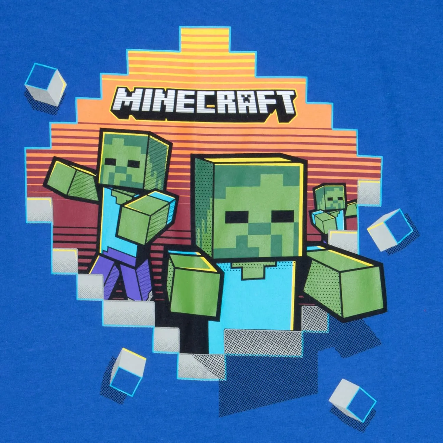 Minecraft Boys Short Sleeve Regular Fit