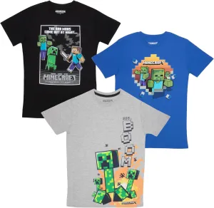 Minecraft Boys Short Sleeve Regular Fit