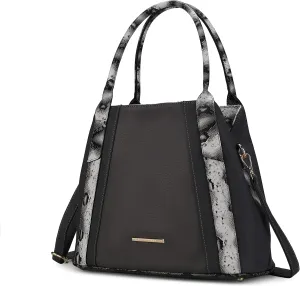 MKF Collection Tote Bag for Women Snake Embossed Vegan Leather Handbag, Lady Fashion Designer Crossover Hobo Purse