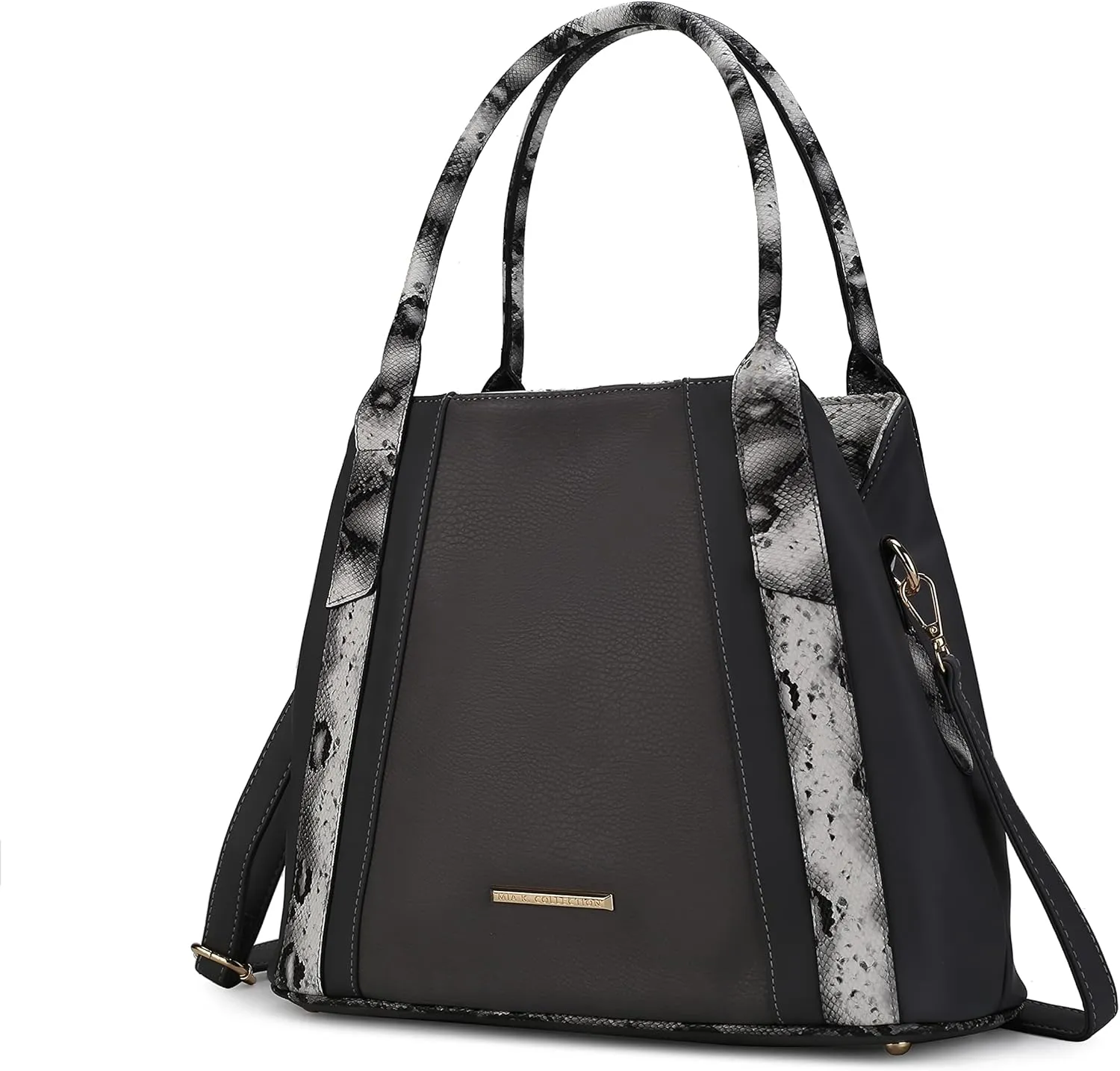 MKF Collection Tote Bag for Women Snake Embossed Vegan Leather Handbag, Lady Fashion Designer Crossover Hobo Purse