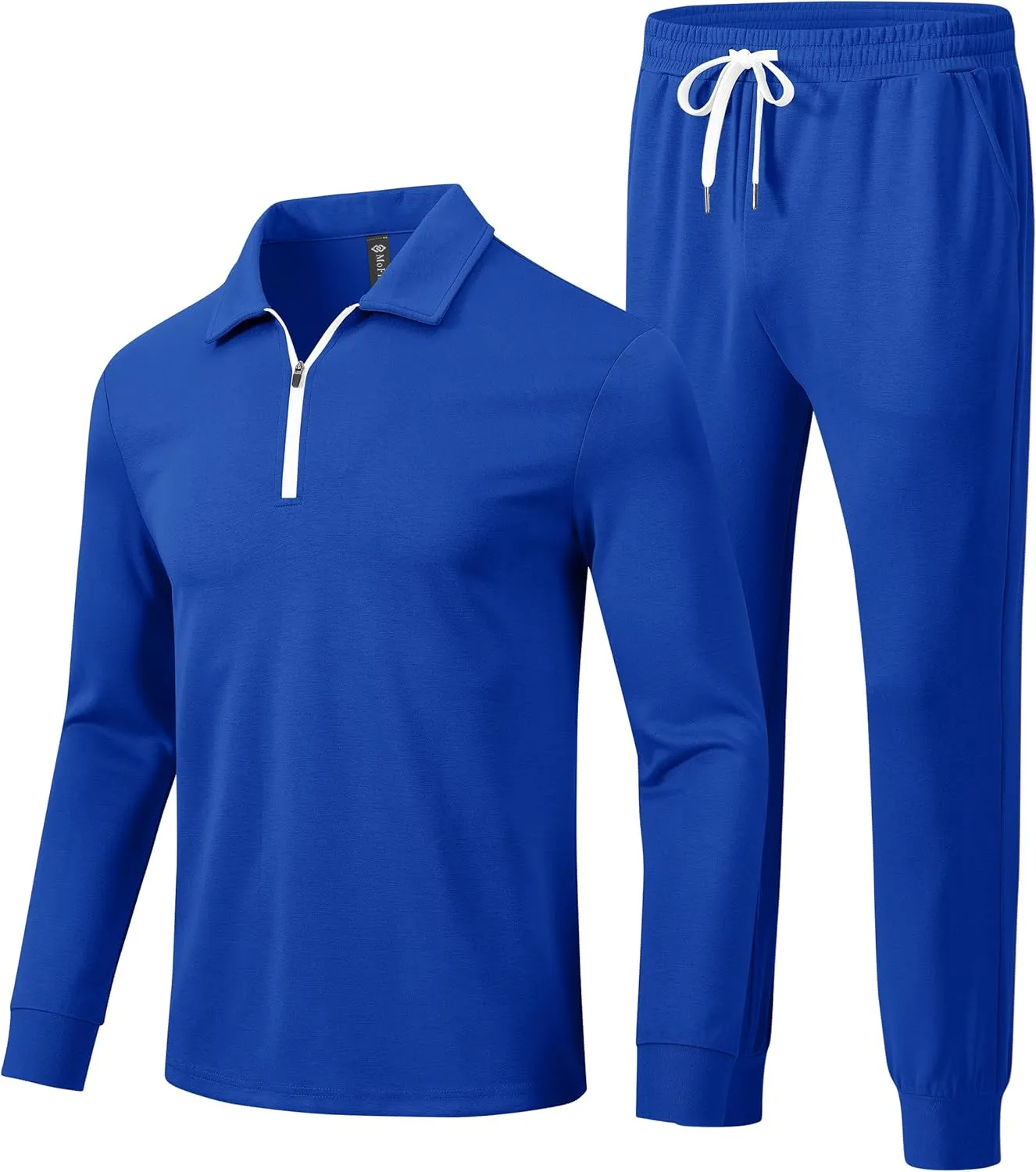 MoFiz Men's Tracksuit 2 Piece Sweatsuit Track Suit 1/4 Zip Long Sleeve Tops Jogging Pants Casual Outfits For Men