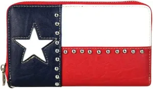 Montana West Women's Patriotic Studded Tote Satchel Handbags American Flag Purse and Crossbody Bag