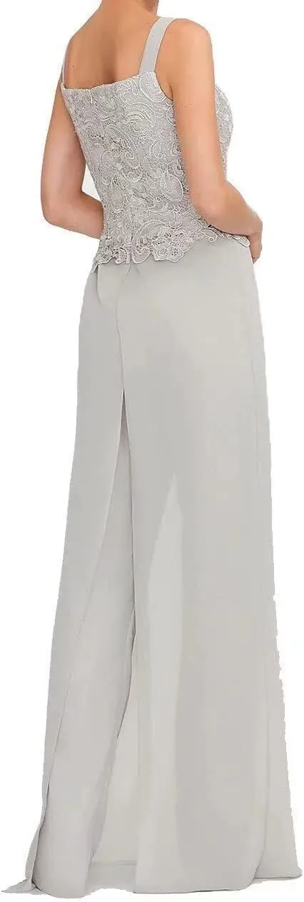 Mother of The Bride Pants Suits 3 Pieces Outfit Set Evening Gowns for Women Mother of The Groom Dresses LS40