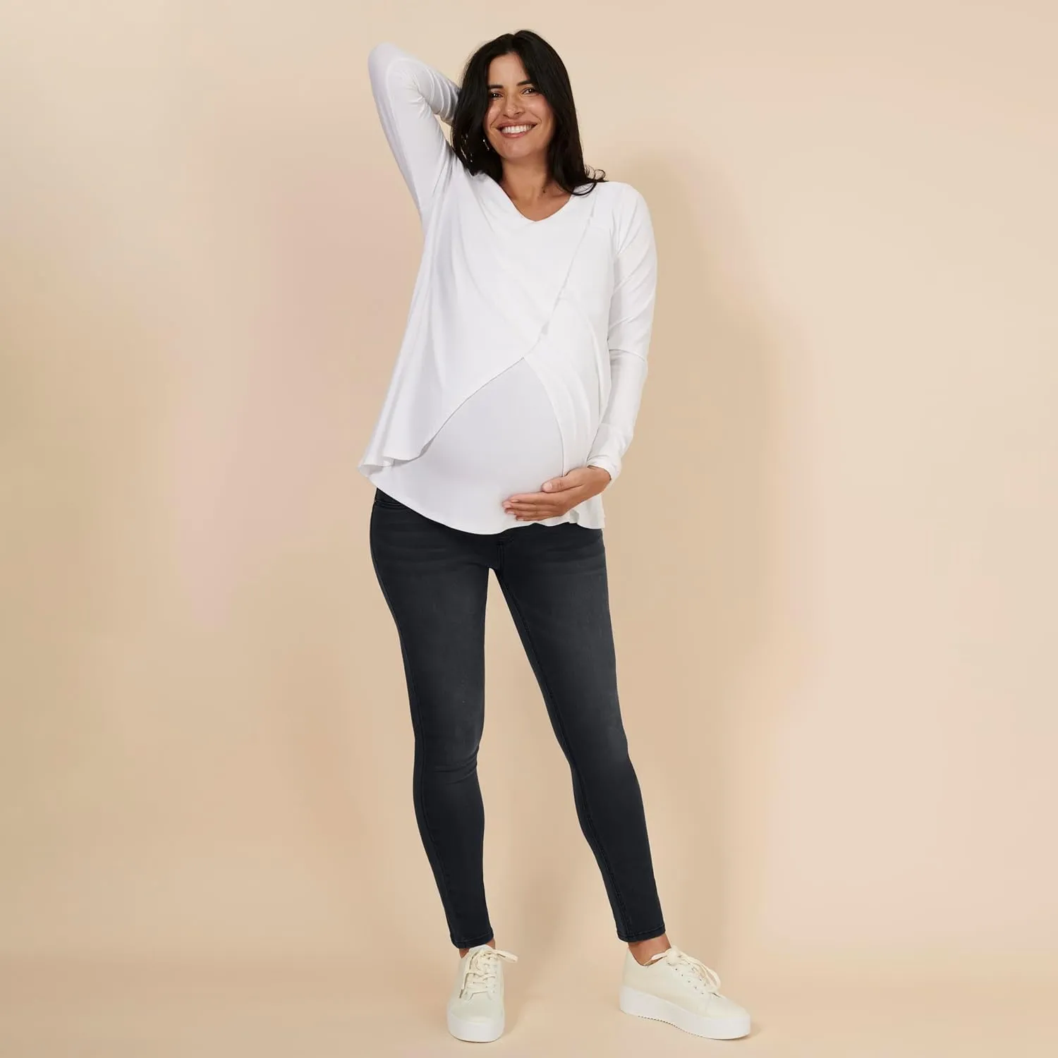 Motherhood Maternity Women's Secret Fit Over The Belly Skinny Ankle Pregnancy Jeans