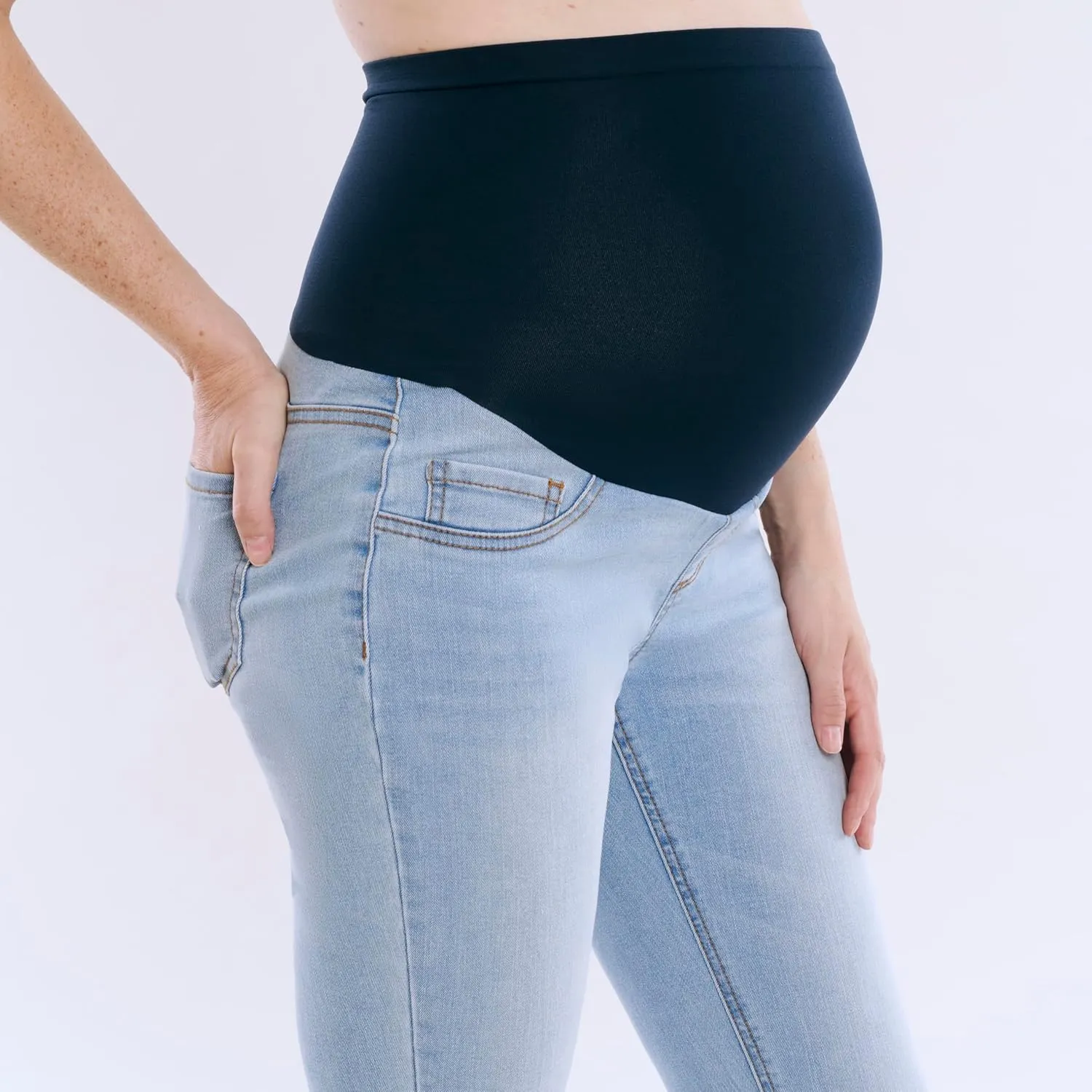 Motherhood Maternity Women's Secret Fit Over The Belly Skinny Ankle Pregnancy Jeans