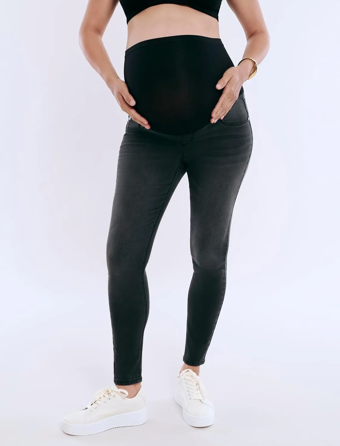 Motherhood Maternity Women's Secret Fit Over The Belly Skinny Ankle Pregnancy Jeans